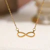 Charm Infinity Pendant Choker Necklace Femme Stainless Steel Couple Wedding Jewelry Collares Mujer Best Friend Gift Bijoux