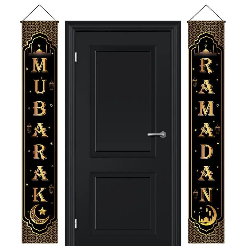 Eid Door Couples Eid Distet Decorations Eid Festival Celebration Hang Welcome Portico Sign For Party Garden Home