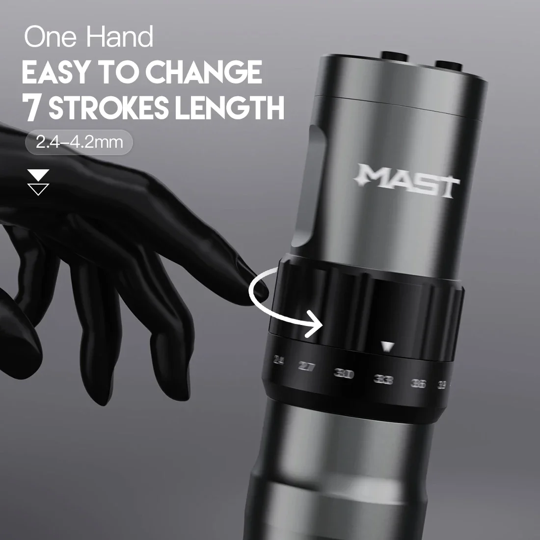 Mast Fold 2 Coreless Motor Adjustable 7 Stroke Length Changeable Wireless Or Wire Battery RCA Machine By Mcore-c2