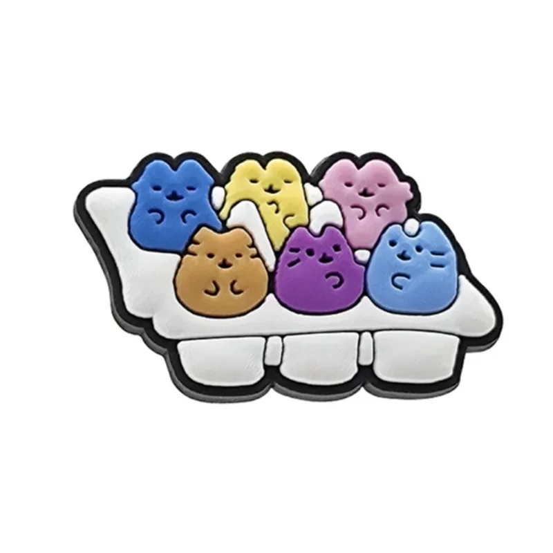 16 Stück/Set PVC-Schuh-Charms, Kawaii-Katze, Eis, Donut, Kuchen, Cartoon-Schuh-Accessoires, Dekoration für Clogs, Sandalen, Geschenke für Freunde – Detail 9