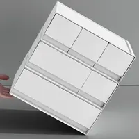 Plastic Stackable Storage Drawer White Large Capacity Desk Storage Box Drawer Type Space Saving Stationery Storage Organizer 3