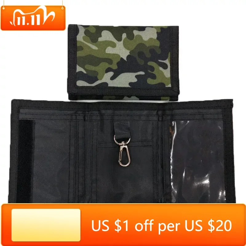 

Trifold Casual Wallet for Men Women Short Wallet Novelty Camouflage Money Bag Coin Purse With Zipped ID Card Holder Pocket Case