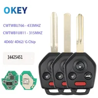 กุญแจรถรีโมท okey สำหรับ Subaru Outback LEGACY Forester Impreza Tribeca 4D60/ 4D62 /g CWTWBU766 CWTWB1U811