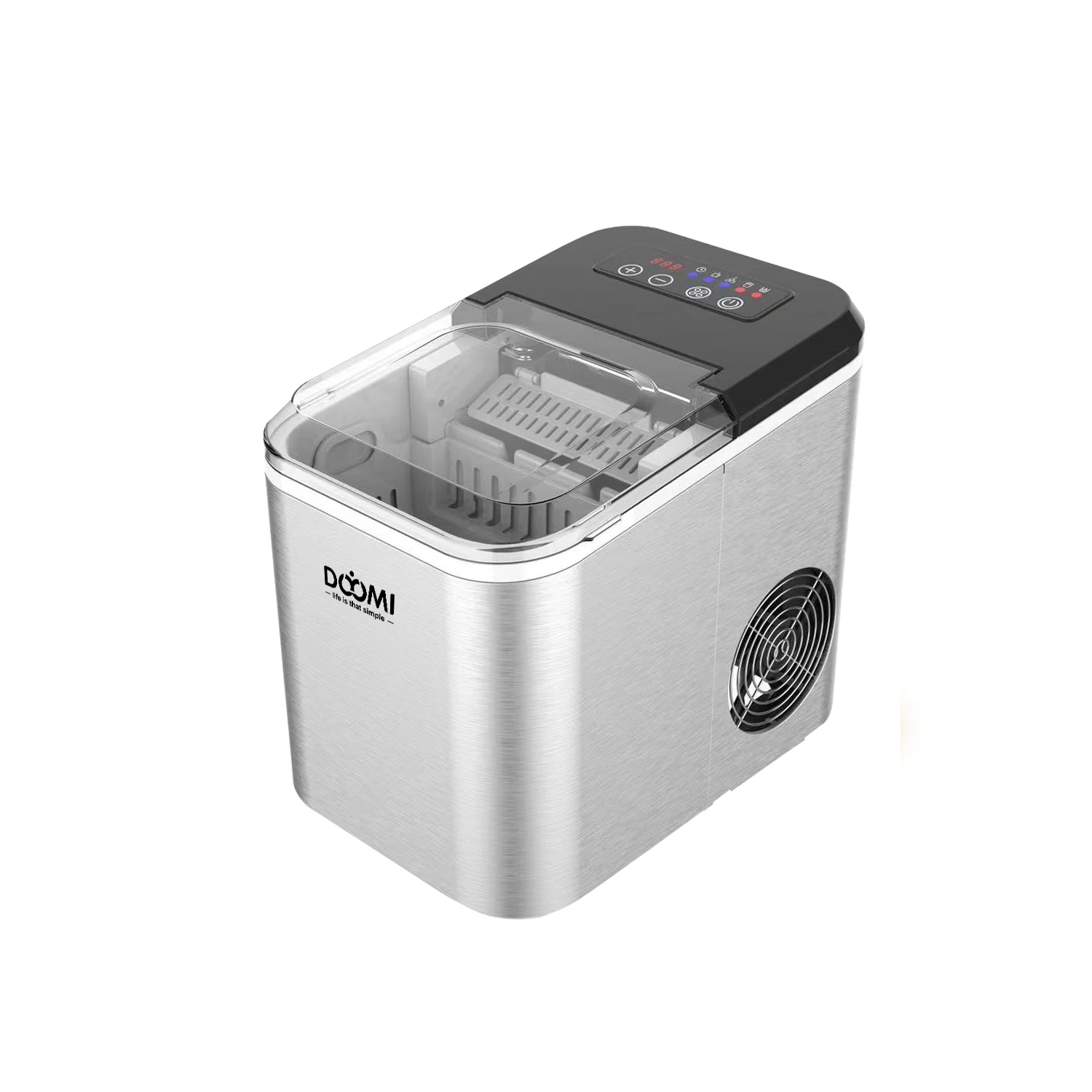 26.5 Pounds Daily Capacity High-Efficiency Ice Maker-Quick 6-Minute Production Of 9 Bullet Ice Cubes, Compact Self-Cleaning