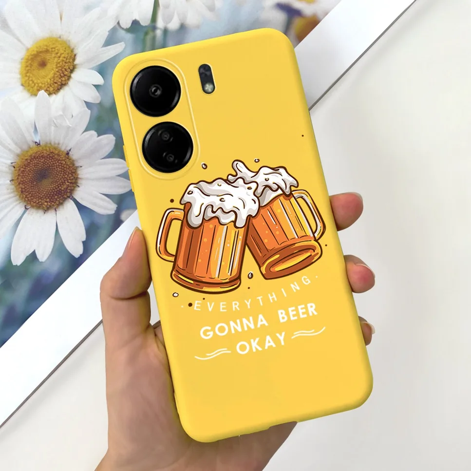 For Xiaomi POCO C65 Case Cute Cartoon Cat Painted TPU Silicone Back Cover For Xioami POCO C65 POCOC65 C 65 6.74 Phone Case Funda