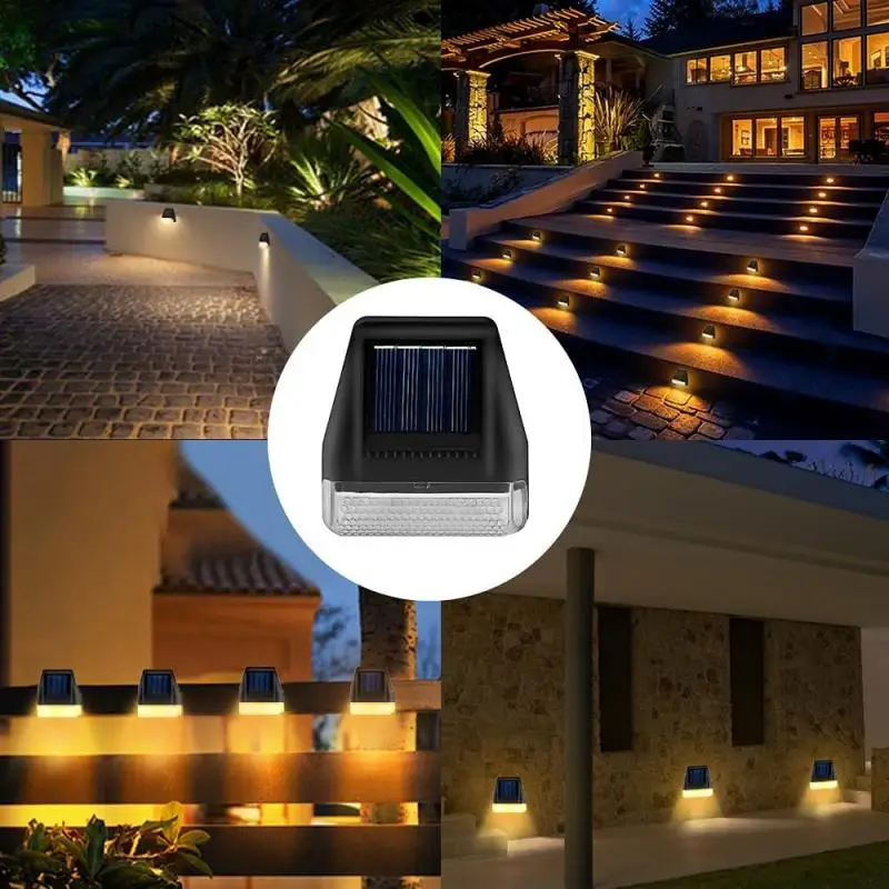 

Outdoor Solar Wall Light Waterproof Solar Fence Lamp LED Wall Light Garden Yard Decoration Lighting Street Stair Step Light 1PC