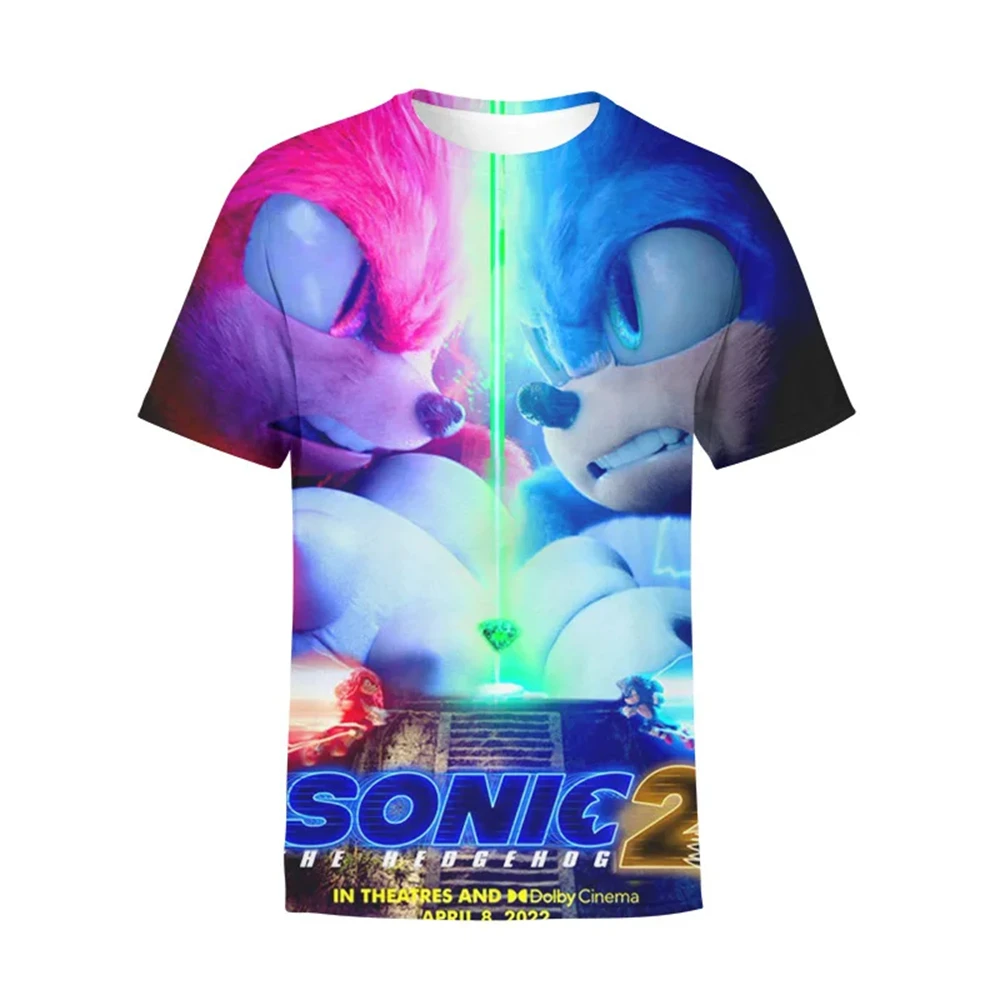 thumbnail image 1 of Ropa para niños Camisetas gráficas de Sonic Camiseta con estampado de dibujos animados para niño Ropa de 8 a 10 años Camisetas para hombre 2024 Ropa de verano para bebé, 1 of 5