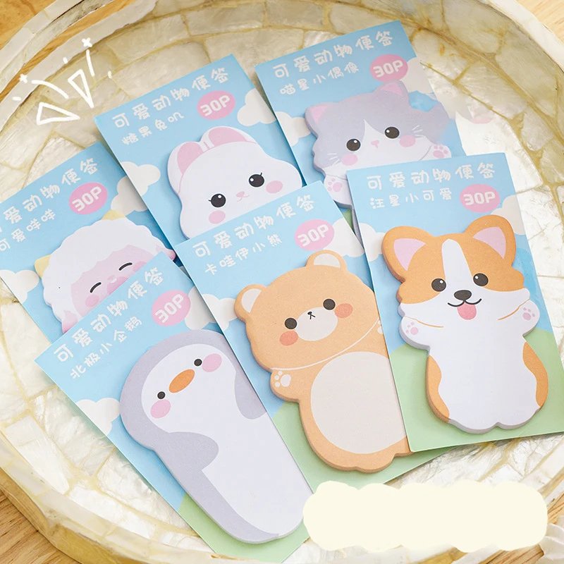 

1Pc New Cute Cartoon High Adhesive Classification Marking Index Sticky Notes School Stationery Supplies