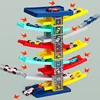 Child Track Racing Glider Car Montessori Educational Toy Mini Inertia Slide Roller Coaster Racing Ramp Vehicle Playset Toys Car 4
