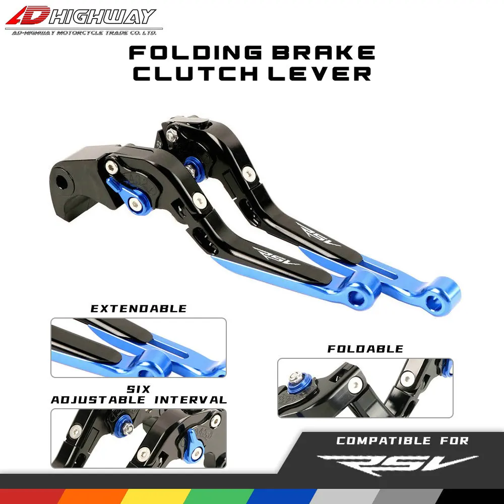 

CNC Aliuminum Brake Adjustable Extendable Folding Brake Clutch Levers For Aprilia RSV MILLE / R 2004 2005 2006 2007 2008