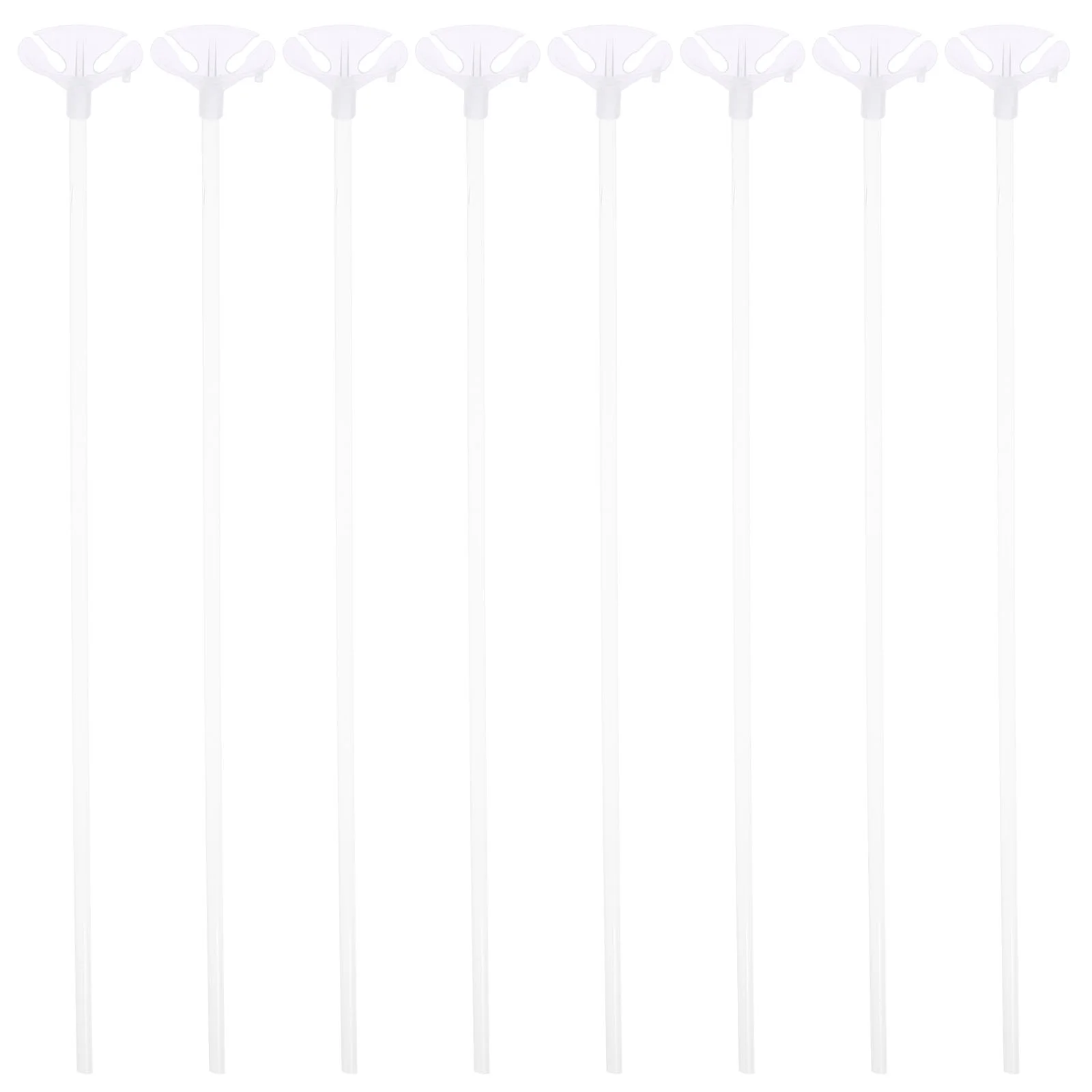

100 Pcs Plastic Balloon Support Clear Balloons Bouquet Stands Stick for Centerpieces White