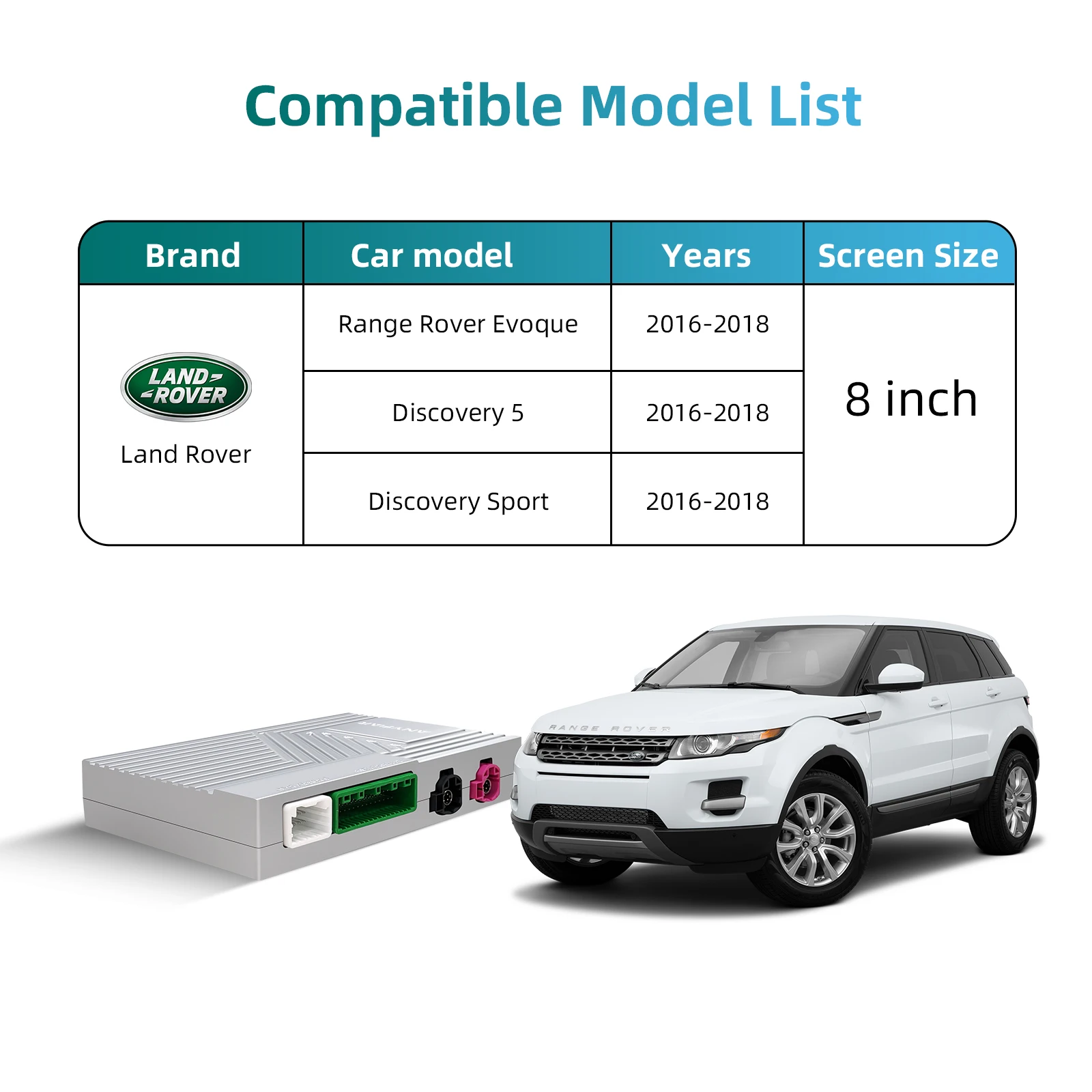 CarPlay Decoder Box for Range Rover Evoque Discovery 5