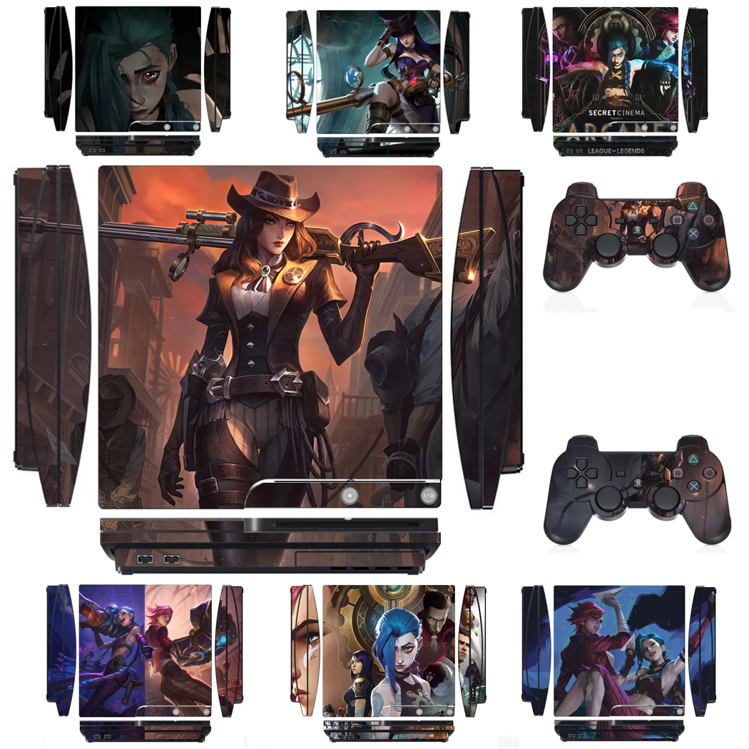 2201 Vinyl Skin Sticker Protector Per Sony Ps3 Slim Playstation 3 Slim E 2 Adesivi Per Pelli Controller