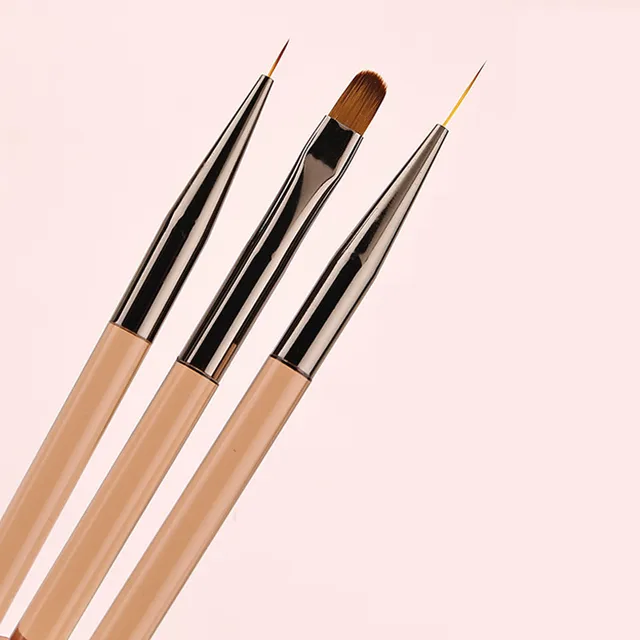 Acrylic Double Head Drawing Nail Brush Liner Brush Painting Pen Gel Brush Crystal Nail Art Brush Manicure 2