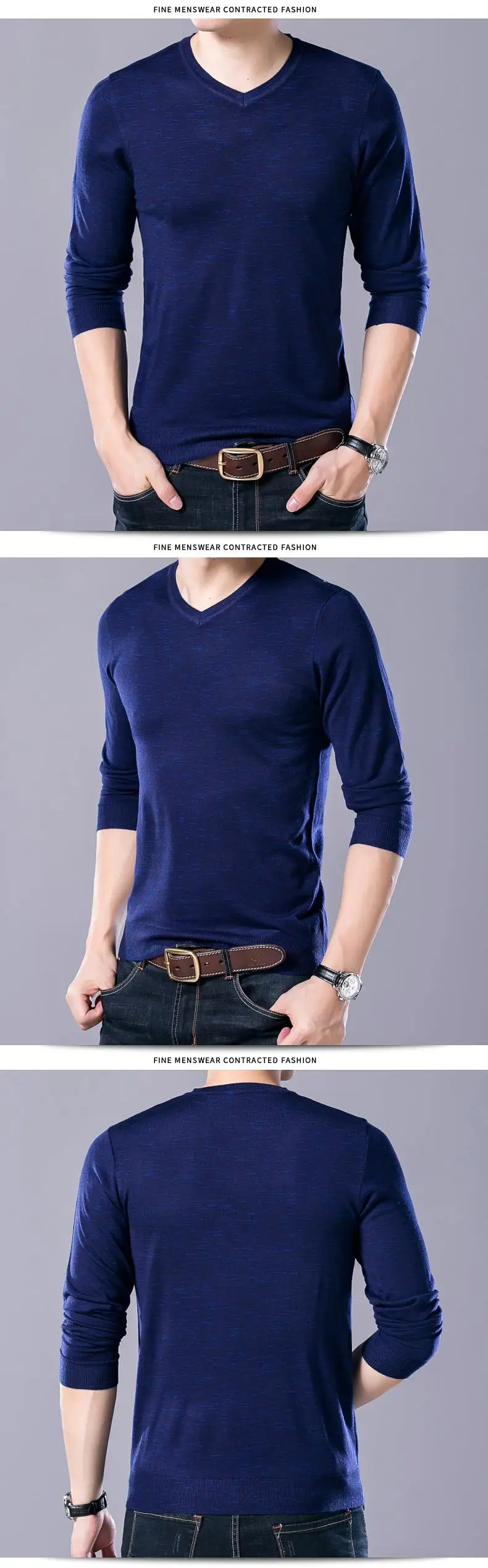 mens green sweater New Fashion Brand Knitted Pullover Mens V Neck Sweater Preppy Solid Color Slim Fit Autum Casual Jumper Top Quality Clothes Men half sweater for men