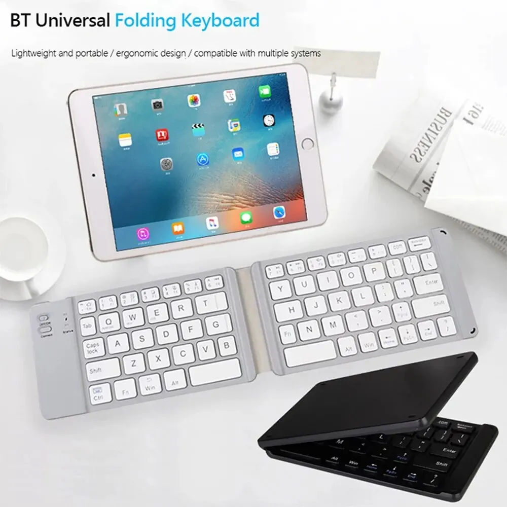 Wireless Keyboard Folding Bluetooth Keyboard for IPAD Mobile Tablet Notebook