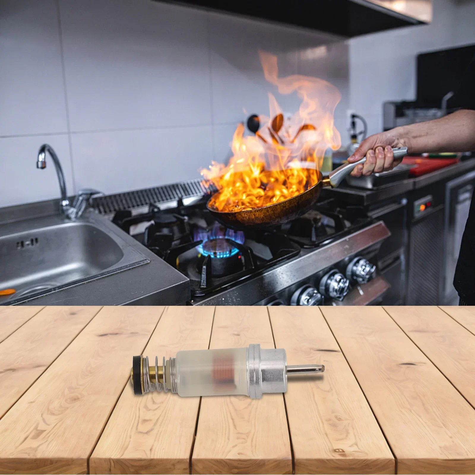 For S-abaf Safety Solenoid Valve Induction Thermocouple Needle Gas Shut-Off Valve Gas Heaters Ovens Appliances gas stove accessories cookware accessories induction cooker accessories