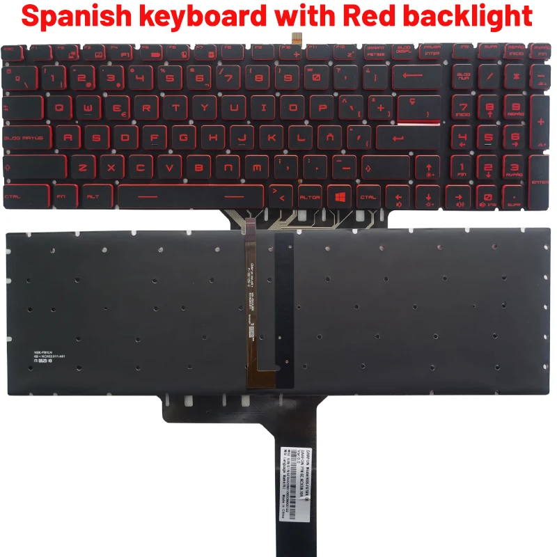 Teclado Portátil Russo us Espanhol Latim para Msi Gv62 8rc 8re Gv62vr 7rd Gv72 7re Gv72vr Gl63 8re Gl63 9sd Gl63 9se Novo - Imagem 5