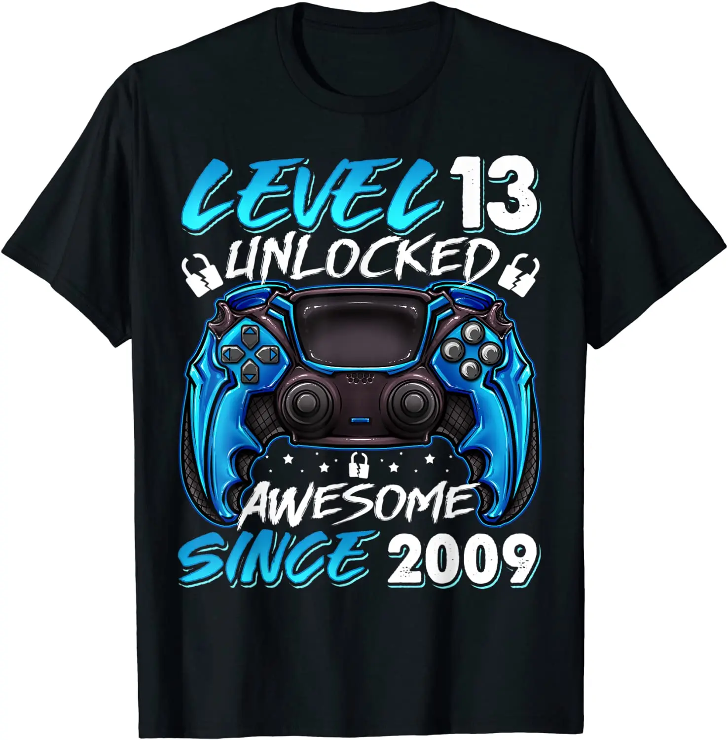 

Level 13 Unlocked Awesome Since 2009 13th Birthday Gifts T-Shirt