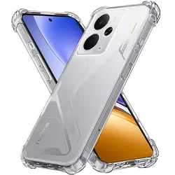 Transparent Shockproof TPU Phone Case with Soft Clear Protective Bumper Cover for Realme 13 Pro+ (Clear)