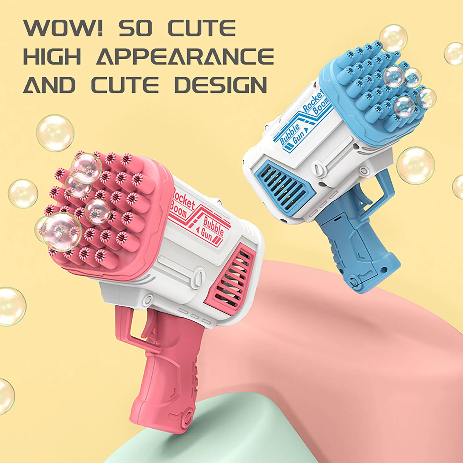 

Kids Gatling Bubble Gun Toy 32-Hole Charging Electric Automatic Bubble Machine Summer Outdoor Soap Water Children Toys