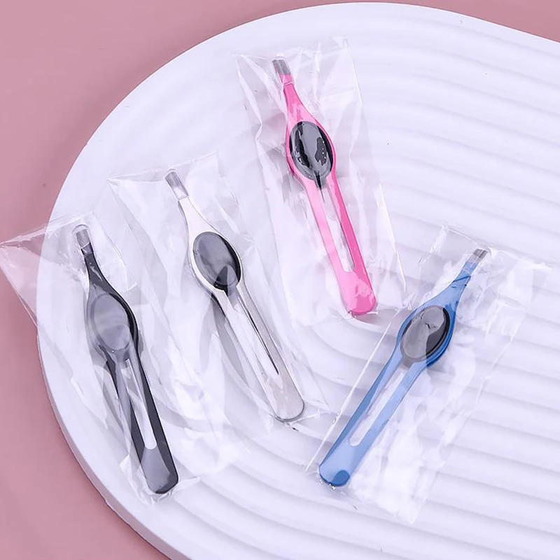 눈썹 족집게 스테인리스 스틸 속눈썹 연장 족집게 눈썹 제모 여성용 얼굴 메이크업 도구 뷰티 필수품