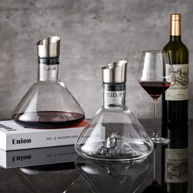 1.5L Wine Decanter Creative Transparent Iceberg Design Lead-Free Crystal Glass Accessories Barware Decanters wine aerator decanter