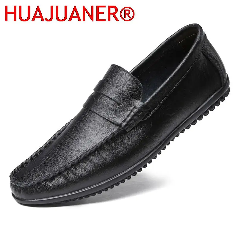 

Men Black Dress Loafers Fashion Light Driving Shoes Classic Business Casual Shoes Soft Flat Footwear Male Outdoor Slip on Shoes