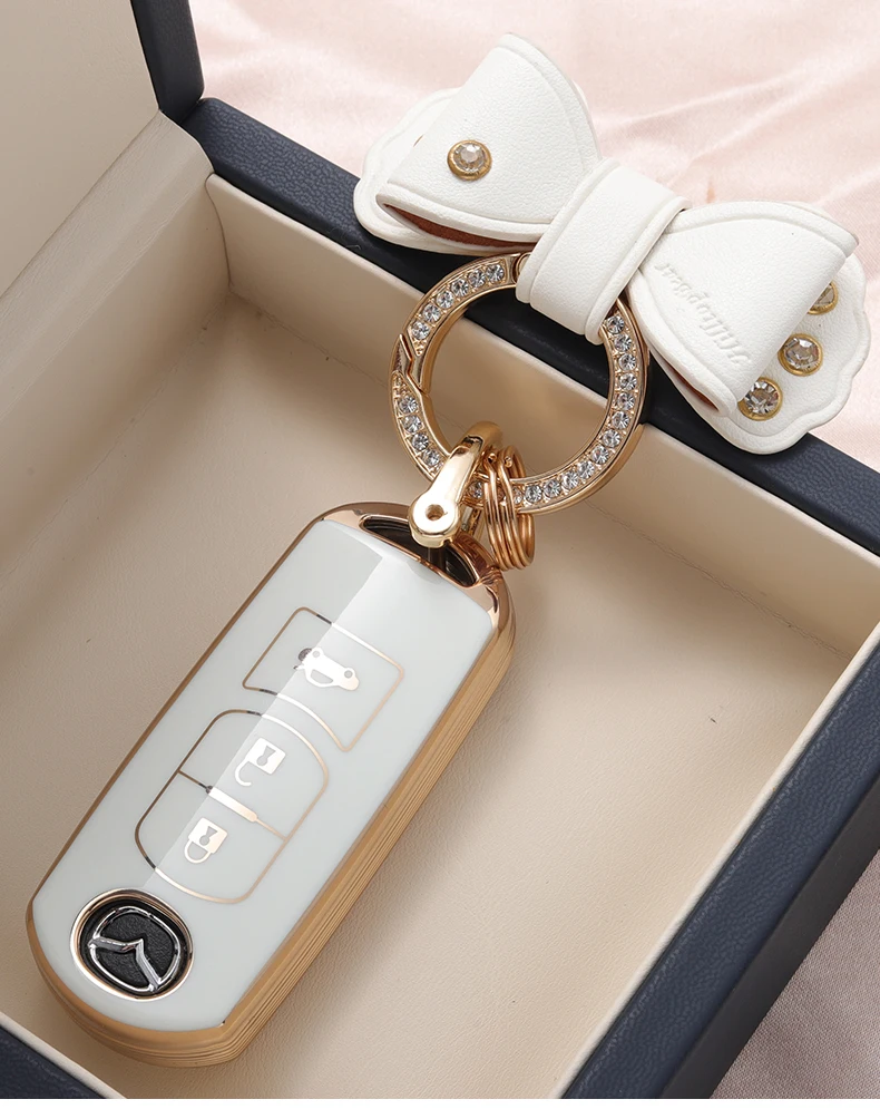 Coperture chiave a distanza di caso dell'automobile di modo TPU per Mazda CX-3 CX3 CX-5 CX5 CX7 CX-9 CX8 BL BM GJ Atenza Axela Demio 2 3 5 6 senza chiave - S54b70d5e3ddd49589871054909d3dc3eE