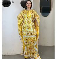 WINYI high quality muslim's dresses for woman maxi dress Floral Print Kaftan abaya dubai luxury summer Bohemian party dress