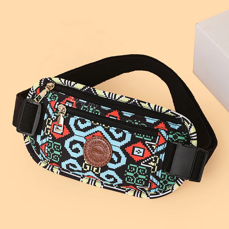 Multi functional women's fashionable waist bag, adjustable shoulder straps, suitable for running, traveling, and daily use, with