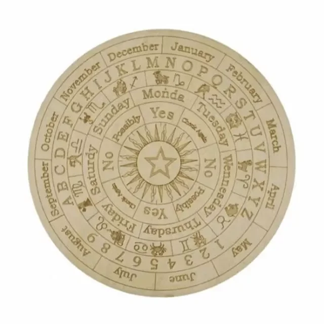 Ξύλινη σανίδα εκκρεμούς με Moon Star Divination Energy Carven Πιάτο Θεραπείας Διαλογισμός Διακοσμητικά Μεταφυσικό Βωμό