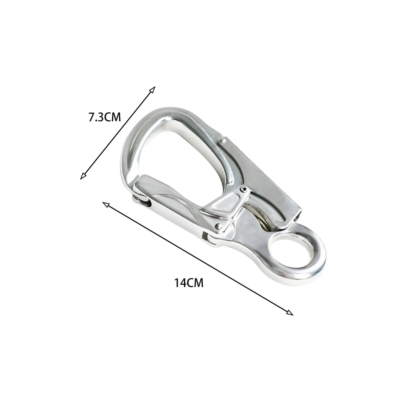 Double Locking Snap Hook High Strength Smooth Key Nose Gate Carabiner Clip for Climbing Hiking Downhill Hammocks Camping