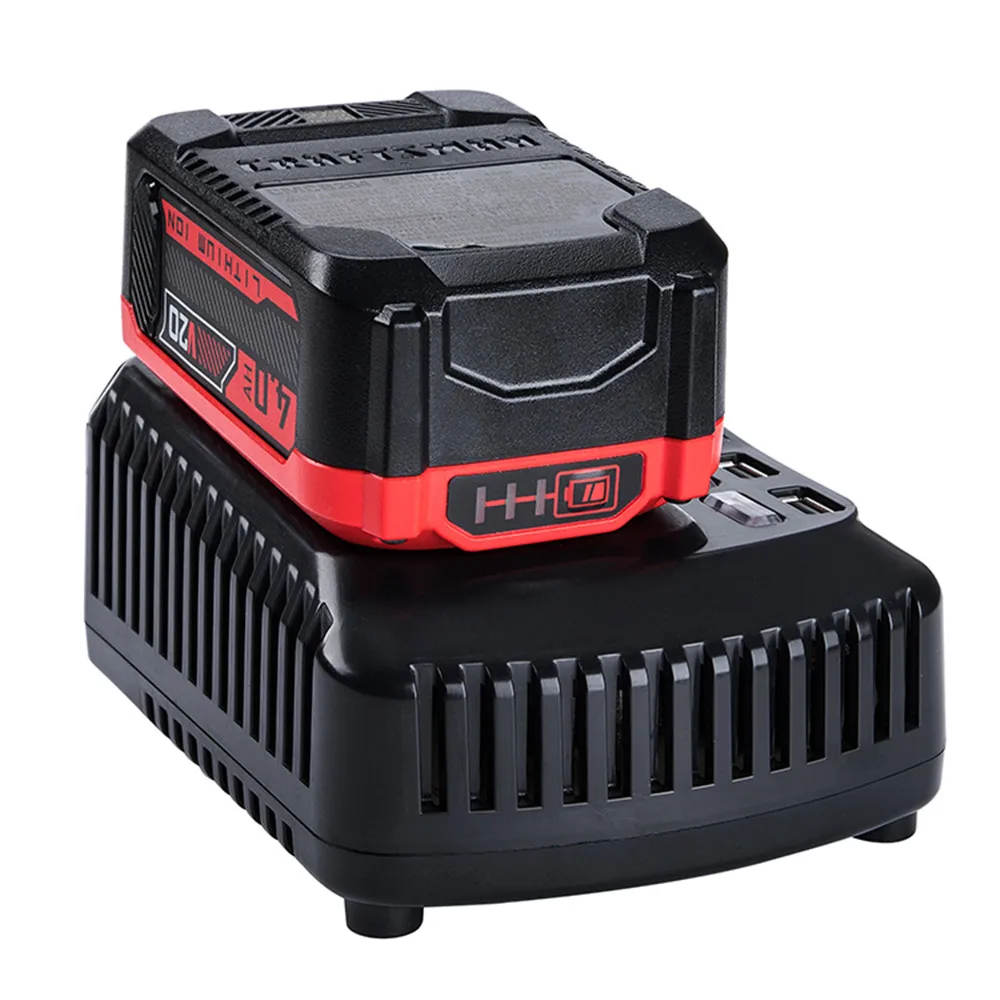 para craftsman carregador de bateria recarregável ferramenta elétrica carregador de bateria de lítio com usb duplo