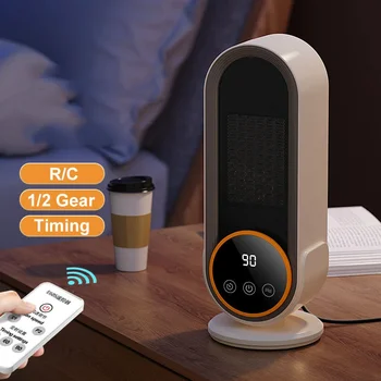 Chauffage électrique Portable à écran tactile, 1200W, avec télécommande, minuterie, chauffe-mains, chauffage de bureau pour le bureau et la maison 1