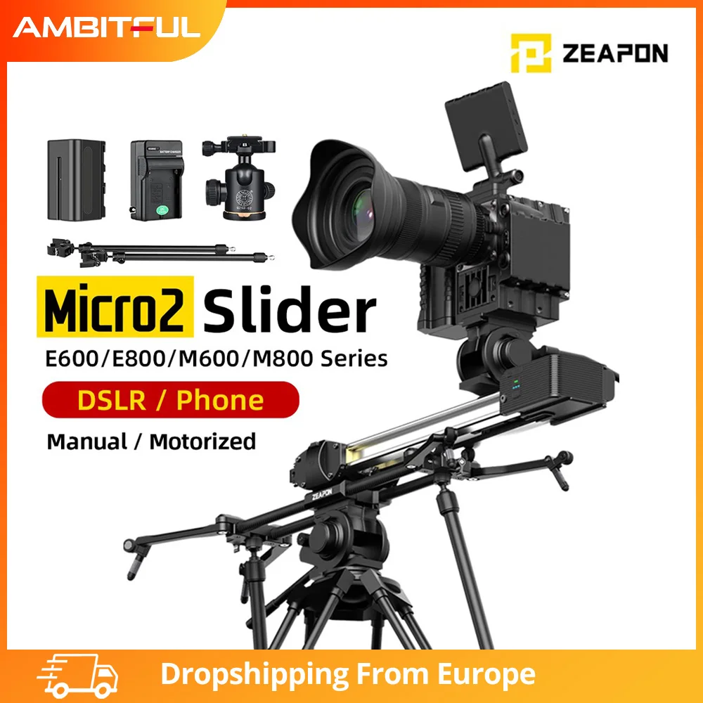 Zeapon Micro 2 E600 E800 M600 M800 DSLR Camera Rail Slider Ultra Silent Motorized Double