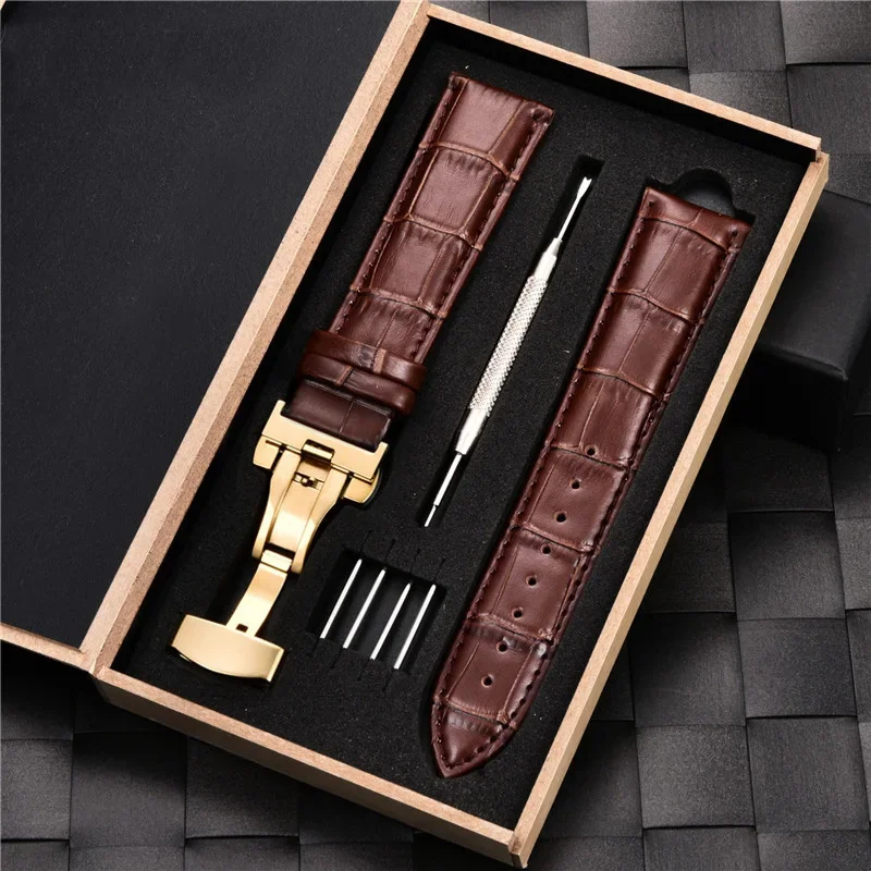 Premium Genuine Leather Watch Band Strap - Multiple Sizes Available