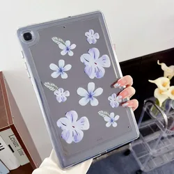 Sleek & Durable Acrylic TPU Tablet Case - Multiple Sizes Available for Tab A7 Lite 8.7 (Blue flowers)