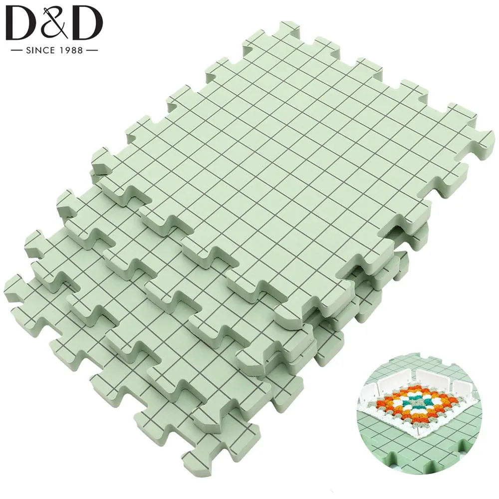 4Pcs/Set 12inch Foam Blocking Mats Foam Crochet Blocking Boards Grid