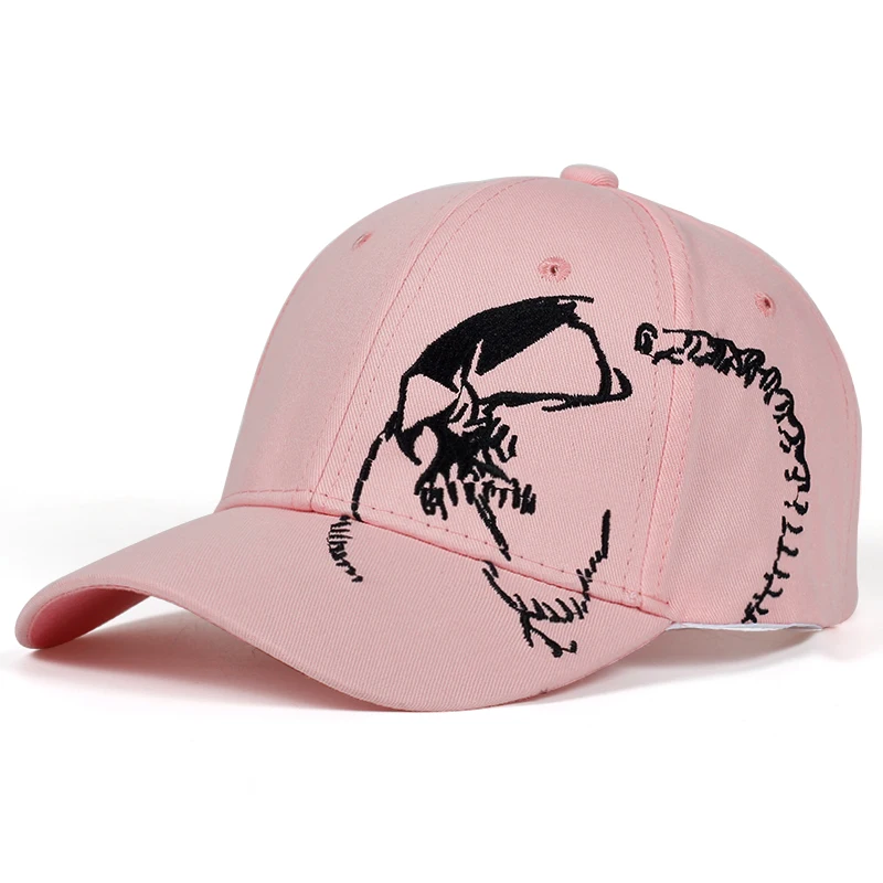 New Fashion Unisex Cotton Outdoor Baseball Cap Skull Embroidery Snapback Fashion Sports Hats for Men & Women Cap Bone Garros