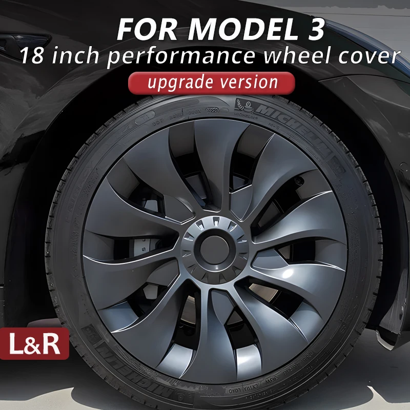 4PCS Hub Cap Car for Tesla Model 3 18 Inch Wheel Cap Replacement Automobile Wheel Hubcap Full Rim Cover Accessories wheel hub covers wheel hub caps