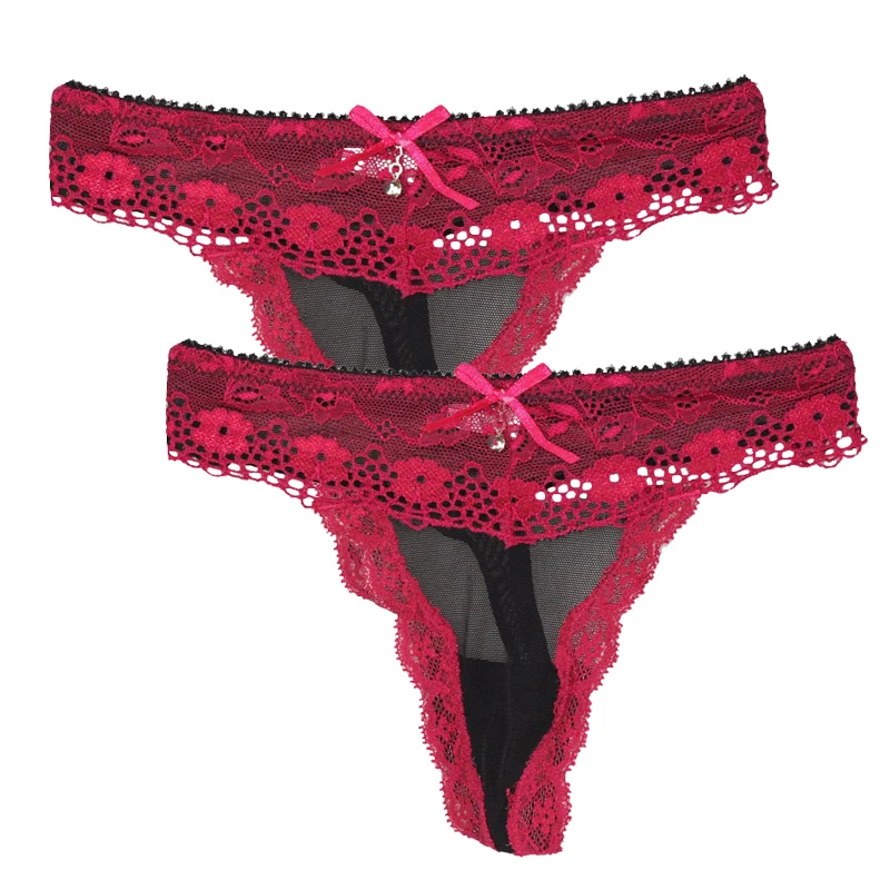 Женское нижнее белье Mierside J14009 сексуальное с бантиком стринги S/M/L | Женская одежда