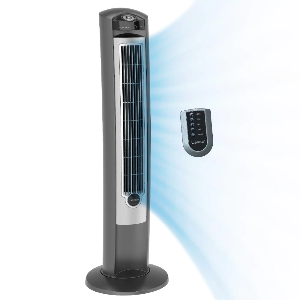 

42" Wind Curve Tower Fan with Ionizer and Remote, 2551, Silver