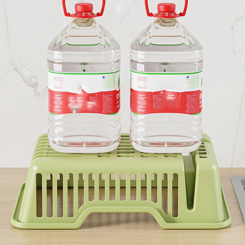 New Pull basket Kitchen cabinet 2-layer drawer Bowl Plastic Drain Basket Space Bowl Rack Home Storage Shelf