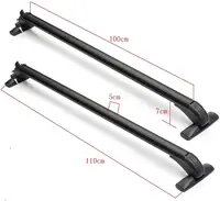 100cm Universal Car Roof Racks with Lock - Aluminum Material&Non-Destructive Installation, 165LBS Static/99LBS Dynamic Load 6