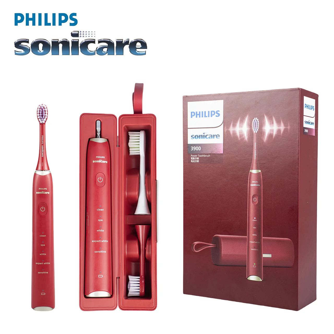 Philips Sonicare Toothbrush HX2491/02 Sonic electric brush for adult replacement head  Red