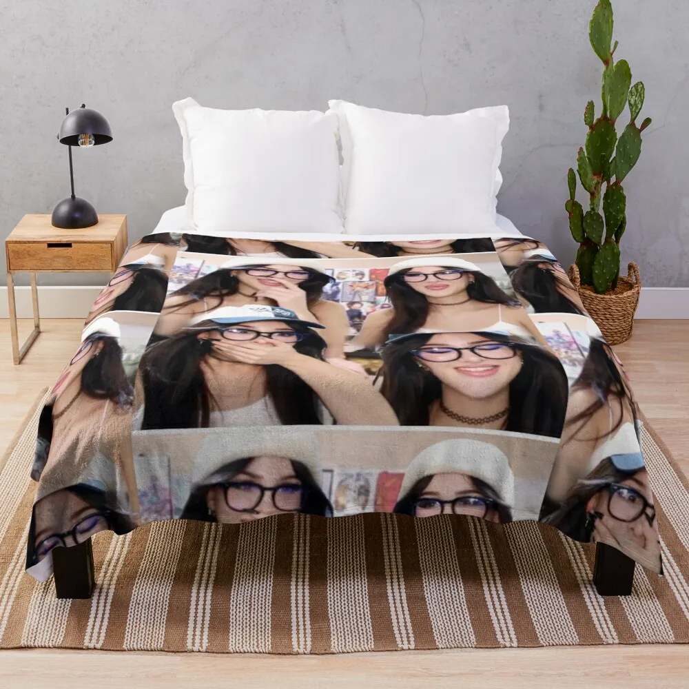 

Sssniperwolf collage Throw Blanket Bed linens Designers christmas gifts Blankets