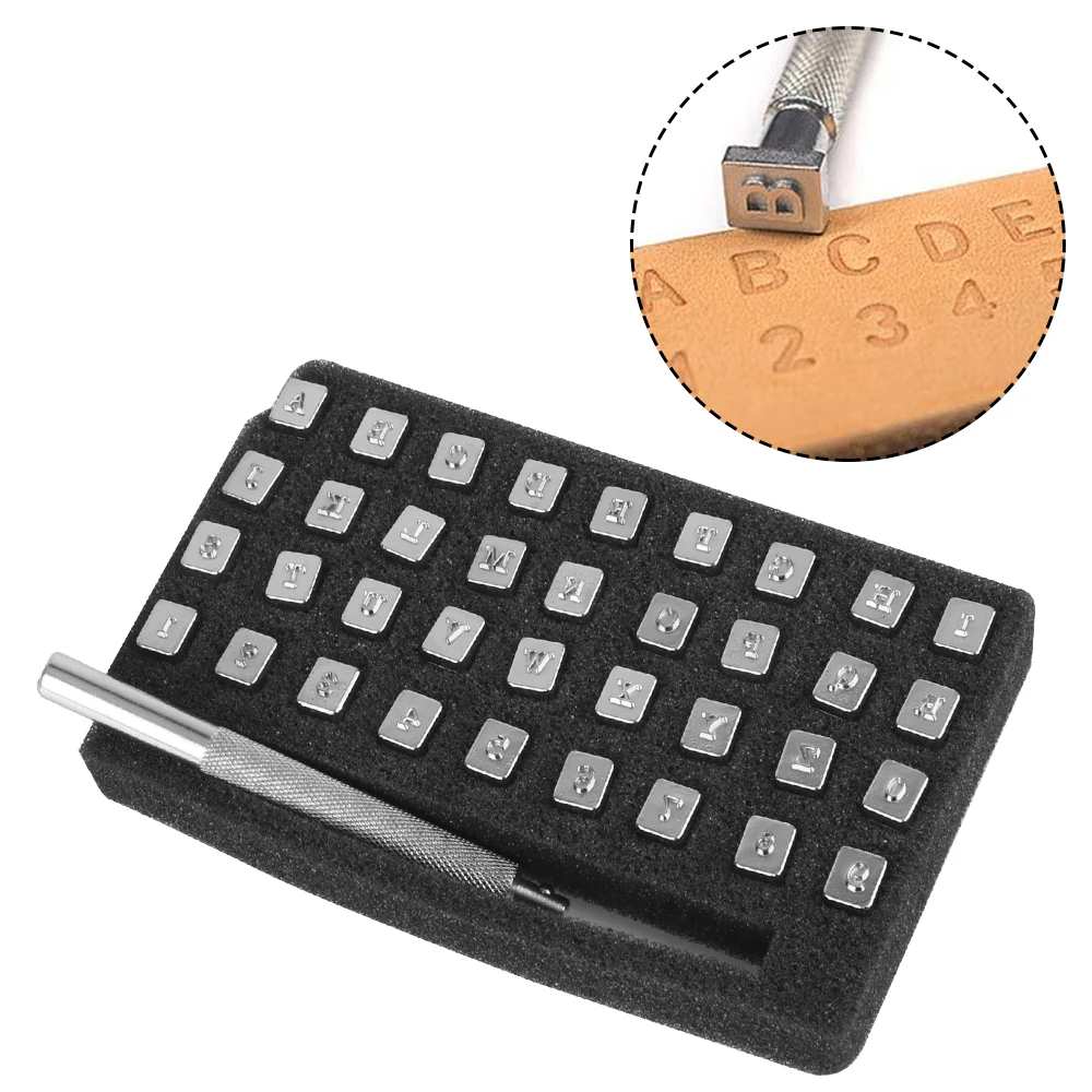 Stamp Punch Set Leather Crafting Tool 33pcs/37pcs 26 Capital Letter +10 Number Alphabet Stamping Kit number letter stamp set leather craft stamps alphabet number stamp set