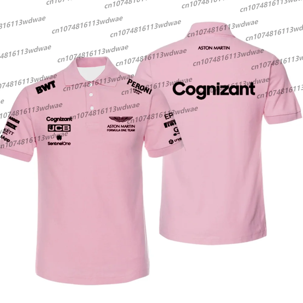 Formula1 팀 레이싱 3D 프린트 티셔츠.Aston.Martin.Polo 드라이버 착용 정통 저지 레이싱 티셔츠 F1 팀 Alonso 폴로 팬 선물