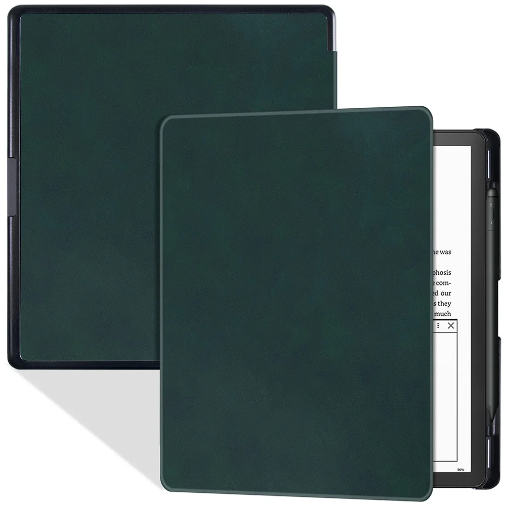 kindle scribe caso polegada em suporte de premium couro do plutônio capa leve com auto